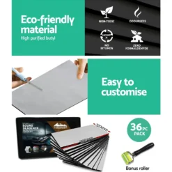 Weisshorn Car Sound Deadener Butyl Noise Insulation Self-adhesive 32CM X 50CM X 36PCS 11 Weisshorn Car Sound Deadener Butyl Noise Insulation Self-adhesive 32CM X 50CM X 36PCS -Outdoor Equipment Sales Shop 0IVk LDL8aeVUfbMkgqlosjnk