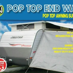 On The Road Rv Pop Top Privacy Screen End Wall