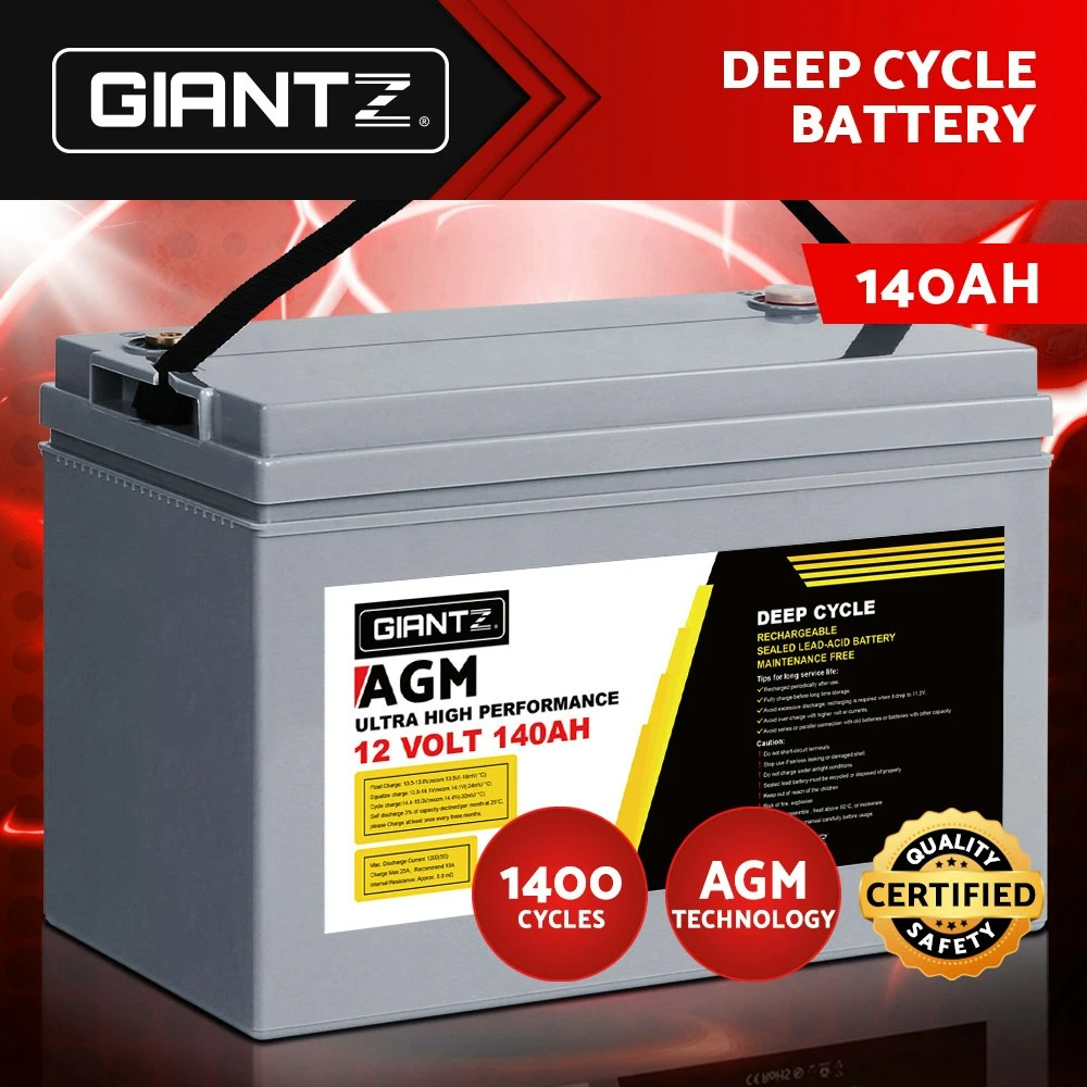 Giantz Deep Cycle Battery 140Ah 12V AGM Power Potable 3 Giantz Deep Cycle Battery 140Ah 12V AGM Power Potable - Image 3