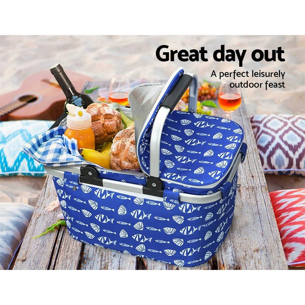 Alfresco Picnic Basket Folding Large Bag Cooler 5 Alfresco Picnic Basket Folding Large Bag Cooler - Image 5