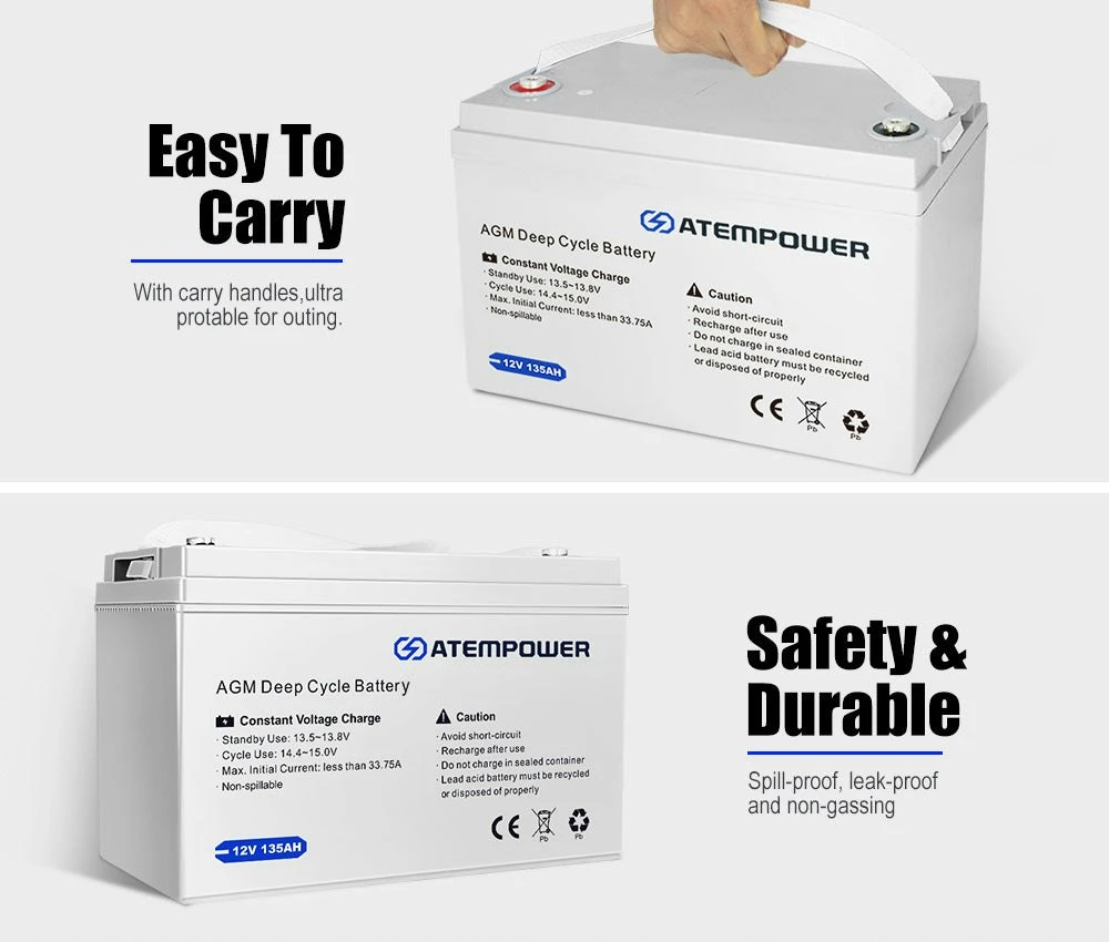 135AH 12V AGM Battery AMP Lead Acid SLA Deep Cycle Battery Dual Solar Power 9 135AH 12V AGM Battery AMP Lead Acid SLA Deep Cycle Battery Dual Solar Power - Image 9