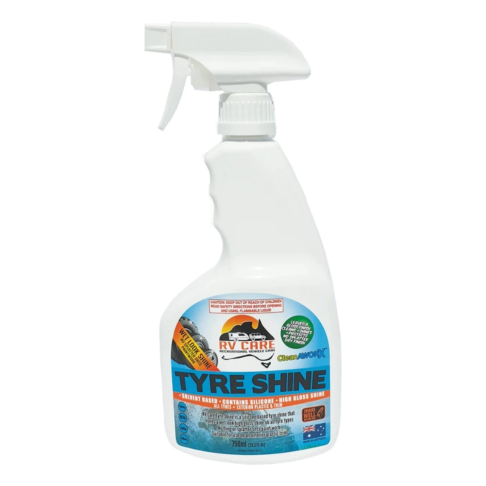 CleanAWORX - RV Care Tyre Shine Solvent Silicone Based Long Lasting 750ml 1 CleanAWORX - RV Care Tyre Shine Solvent Silicone Based Long Lasting 750ml