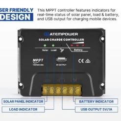MPPT Solar Charge Controller Solar Panel Battery Regulator 12V/24V 20A With USB -Outdoor Equipment Sales Shop 2y 9kaXuC11pXHJXR1ZO90lwE