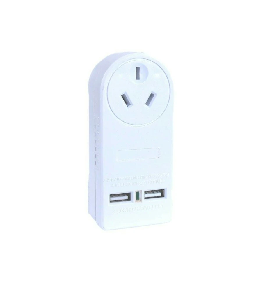 2400W High Powered Dual USB Charger Adaptor With Surge Protection 3 2400W High Powered Dual USB Charger Adaptor With Surge Protection - Image 3