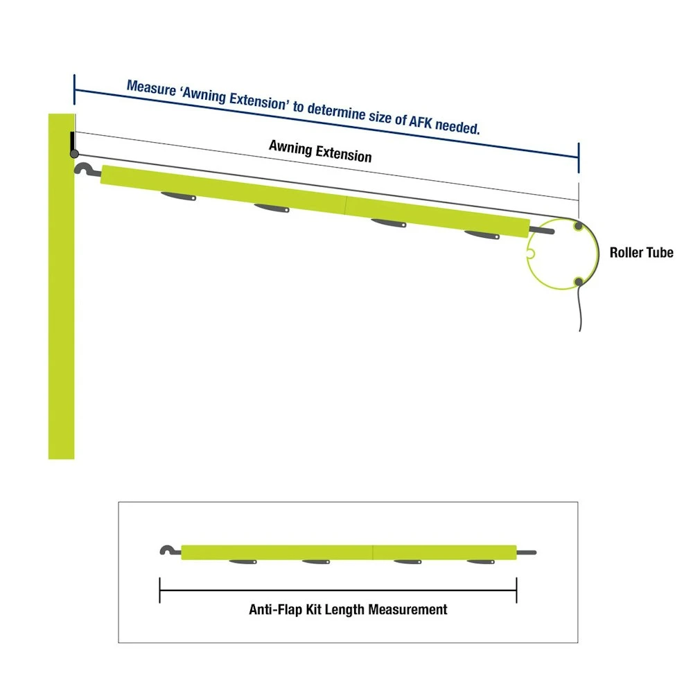Aussie Traveller ANTI FLAP KIT BLACK - MEDIUM 2200mm - 2300mm + Storage Bag 11 Aussie Traveller ANTI FLAP KIT BLACK - MEDIUM 2200mm - 2300mm + Storage Bag - Image 11