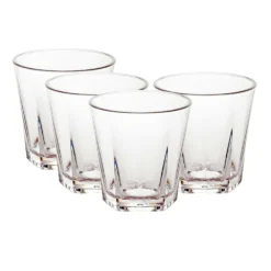 D-Still Unbreakable Stackable Rocks Glass 235ml - Set Of 4