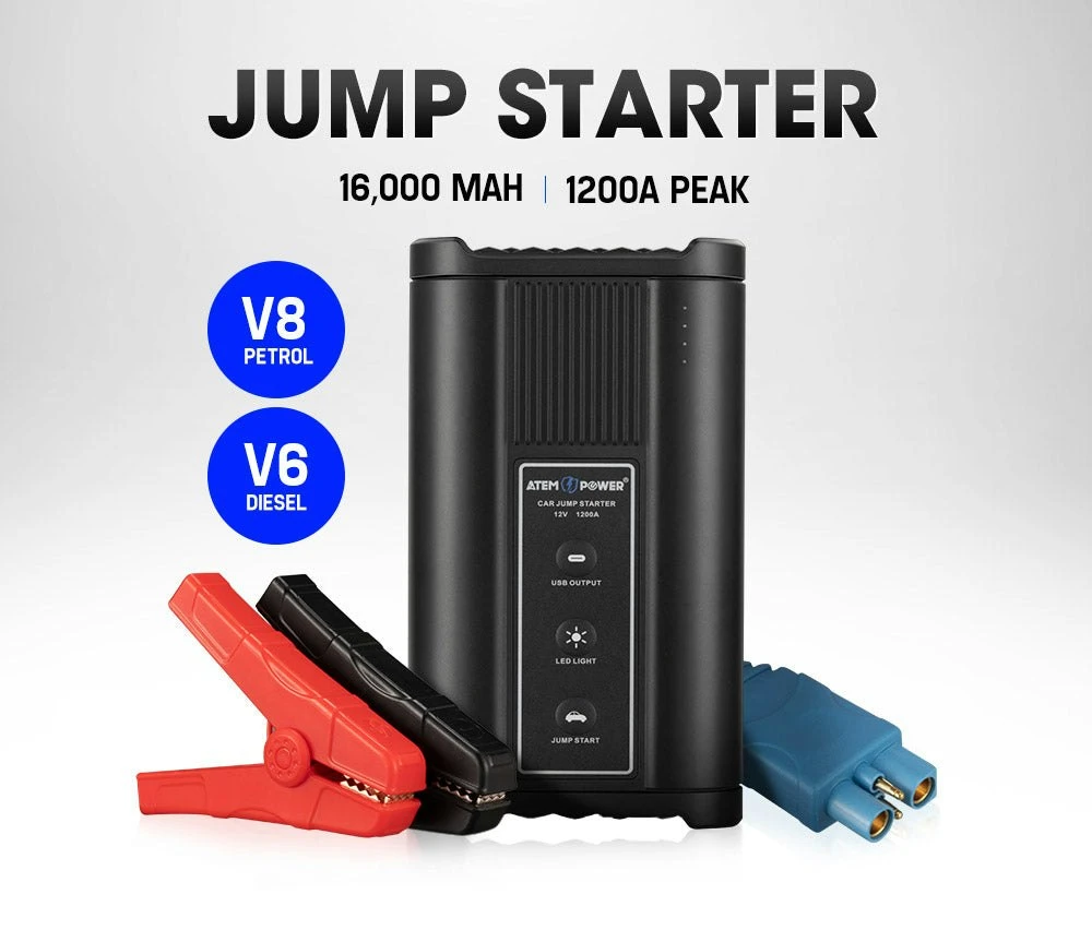 Atem Power Jump Starter Battery 1000A Power Bank Heavy Duty Booster Portable 12V 2 Atem Power Jump Starter Battery 1000A Power Bank Heavy Duty Booster Portable 12V - Image 2