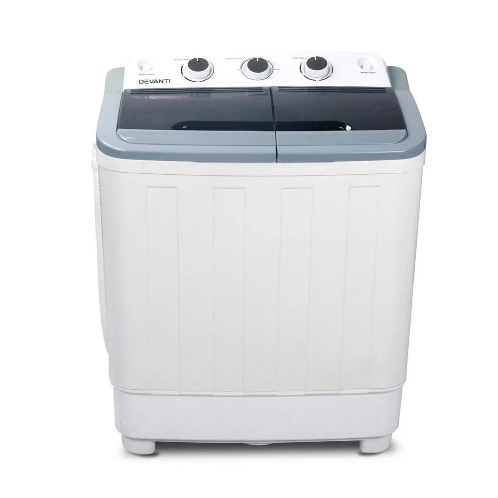 Devanti 5kg Mini Portable Washing Machine Twin Tub Spin Camping Caravan Outdoor 3 Devanti 5kg Mini Portable Washing Machine Twin Tub Spin Camping Caravan Outdoor - Image 3