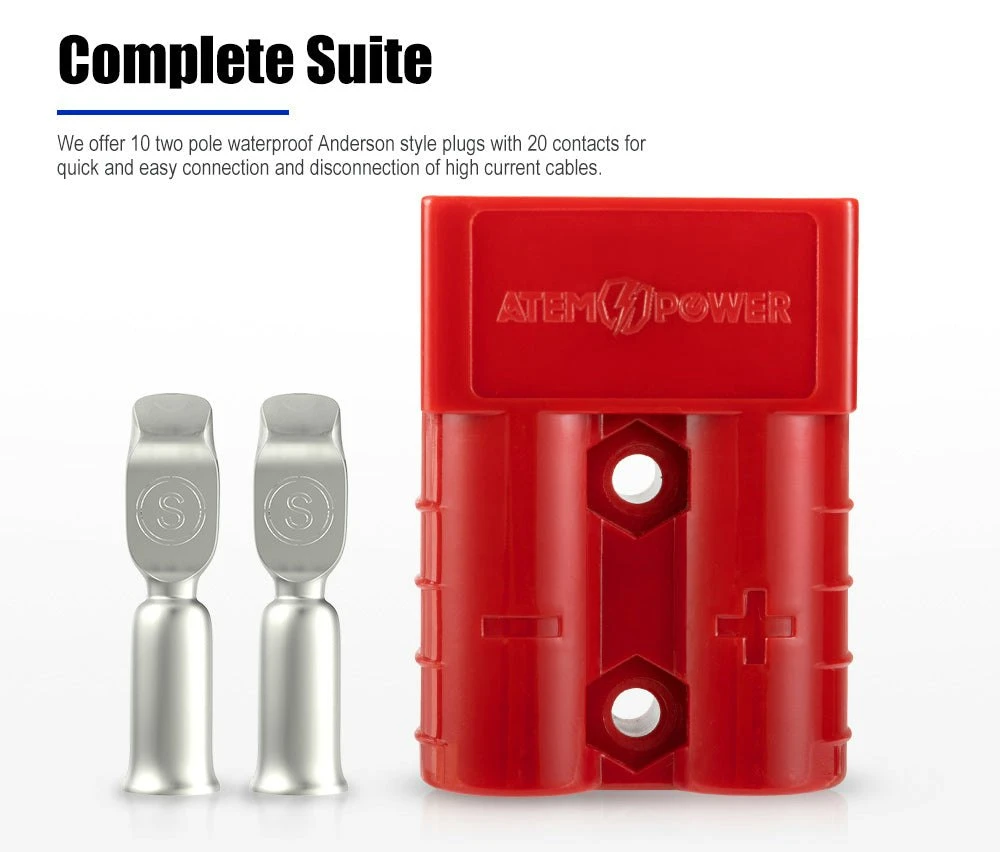 10x 50AMP Anderson Style Plug Red 3 10x 50AMP Anderson Style Plug Red - Image 3