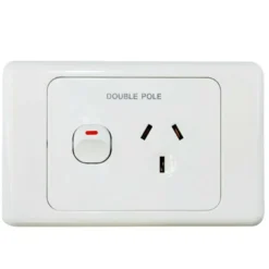 10amp Single Power Point - Double Pole Shallow Mount