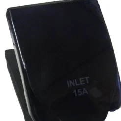 15 Amp Power Inlet Black