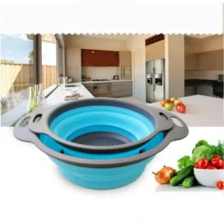 BR Round Draining Basket Collapsible Silicone Kitchen Strainer Colander Folding Filter -Outdoor Equipment Sales Shop 7jH EKoL5VezYJYE9ncQmT4W4
