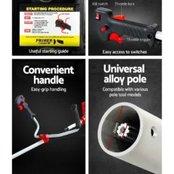 Giantz 62CC Pole Chainsaw Petrol 7 In 1 Brush Cutter Whipper Snipper Multi Tools 11 Giantz 62CC Pole Chainsaw Petrol 7 In 1 Brush Cutter Whipper Snipper Multi Tools -Outdoor Equipment Sales Shop 8prb5eiP54Nyuk7GgfN4Dxm1w