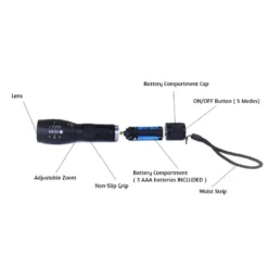 Aluminium 5-Mode Tactical LED Flashlight -Outdoor Equipment Sales Shop 9Ki pX7H23mpGtKim4OBtz6g4