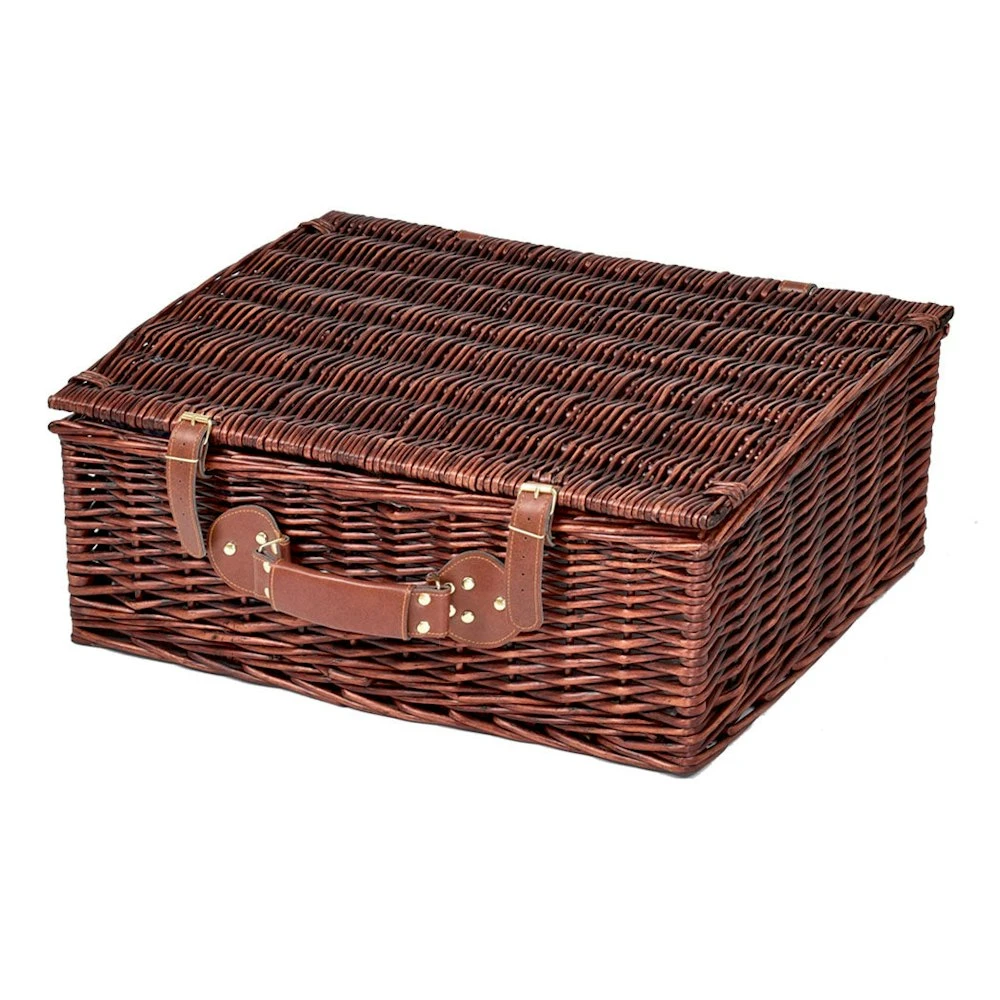 Traderight Group 4 Person Picnic Basket Baskets Set Outdoor Deluxe Willow Insulated Storage Carry 2 Traderight Group 4 Person Picnic Basket Baskets Set Outdoor Deluxe Willow Insulated Storage Carry - Image 2