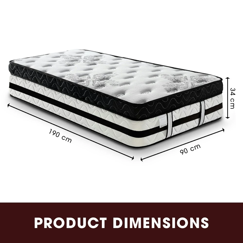 Laura Hill Single Mattress With Euro Top - 34cm 6 Laura Hill Single Mattress With Euro Top - 34cm - Image 6
