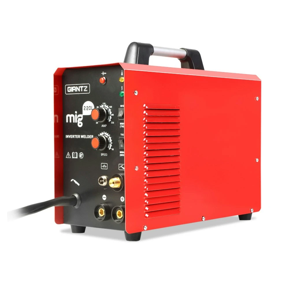Giantz Welder Inverter MIG MMA TIG 4 IN 1 220 Amp Gas Gasless Wire Portable Welding 3 Giantz Welder Inverter MIG MMA TIG 4 IN 1 220 Amp Gas Gasless Wire Portable Welding - Image 3