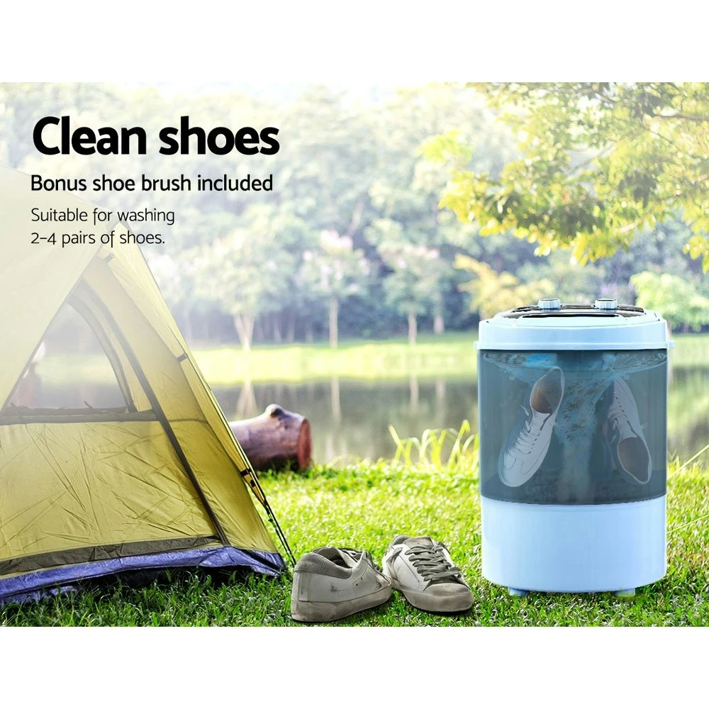Devanti 3KG Mini Portable Washing Machine Shoes Wash Top Load Spin Camp Caravan 4 Devanti 3KG Mini Portable Washing Machine Shoes Wash Top Load Spin Camp Caravan - Image 4