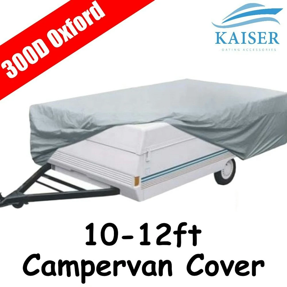 Kaiser Heavy Duty 10-12ft Camper Trailer Cover 300D Polyester UV 2 Kaiser Heavy Duty 10-12ft Camper Trailer Cover 300D Polyester UV - Image 2