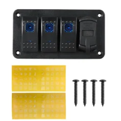 12V 24V 4 Gang Slimline LED Rocker Switch Panel With USB Charger Boat Caravan RV 13 12V 24V 4 Gang Slimline LED Rocker Switch Panel With USB Charger Boat Caravan RV -Outdoor Equipment Sales Shop CihhFM4fWSllDsBX82QCn6LR0