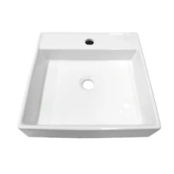 Traderight Group Ceramic Basin Bathroom Wash Counter Top Hand Wash Sink Vanity Above Square