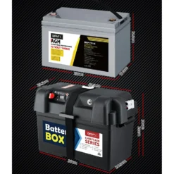 Giantz Deep Cycle Battery 140Ah 12V With Battery Box -Outdoor Equipment Sales Shop Crcszoy2DG0vWPc9bosFHk6I4