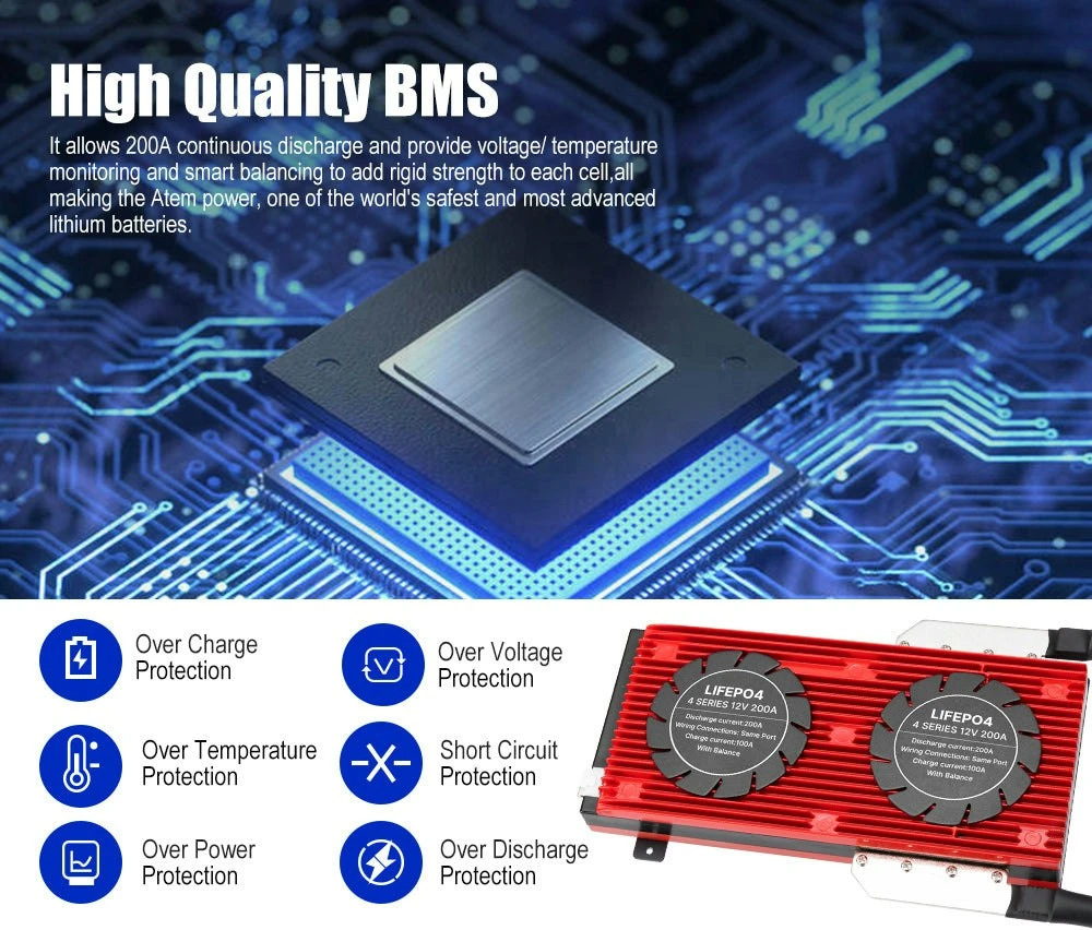 ATEMPOWER 12V 200Ah Lithium Battery LiFePO4 4 ATEMPOWER 12V 200Ah Lithium Battery LiFePO4 - Image 4