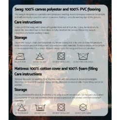 Weisshorn Camping Swags King Single Swag Canvas Tent Deluxe Dark Grey Large 12 Weisshorn Camping Swags King Single Swag Canvas Tent Deluxe Dark Grey Large -Outdoor Equipment Sales Shop E1wdwcPKPx3f1f hSs5s QvTo