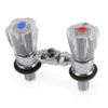 Hot & Cold Shower Mixer Tap Chrome Crystal Handles