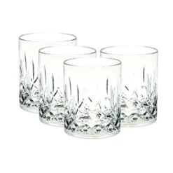 D-Still Unbreakable Diamond Cut Old Fashion Glass 295ml - Set Of 4