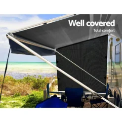 Black Caravan Privacy Screen 1.95 X 2.2M End Wall Or Side Sun Shade Roll Out -Outdoor Equipment Sales Shop FJw0gSdF2cUbDrWFR2iEj4Mn0