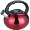 Royal Deluxe Stainless Steel Whistling Kettle 2.5L Red
