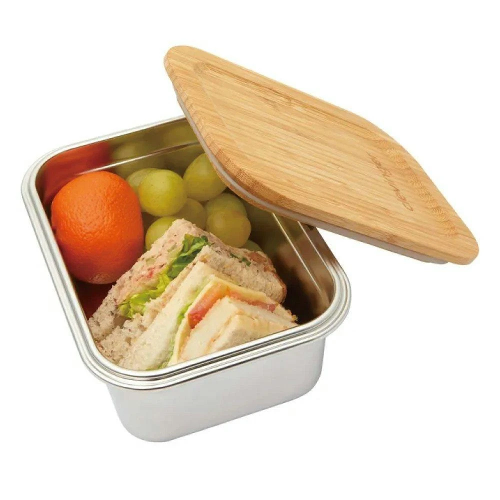 Clevinger Stainless Steel Bamboo Medium Lunch Box 800ml 2 Clevinger Stainless Steel Bamboo Medium Lunch Box 800ml - Image 2