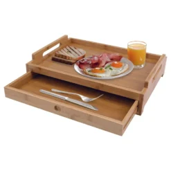 Bamboo Serving Tray With Drawer -Outdoor Equipment Sales Shop HBhVNgT0Y8Z ug1BU3GTMOZ3w