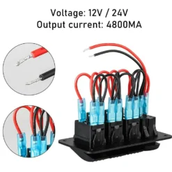 12V 24V 4 Gang Slimline LED Rocker Switch Panel With USB Charger Boat Caravan RV 10 12V 24V 4 Gang Slimline LED Rocker Switch Panel With USB Charger Boat Caravan RV -Outdoor Equipment Sales Shop Hs0Nt1QDz5Ky4TKH fznhcGQw