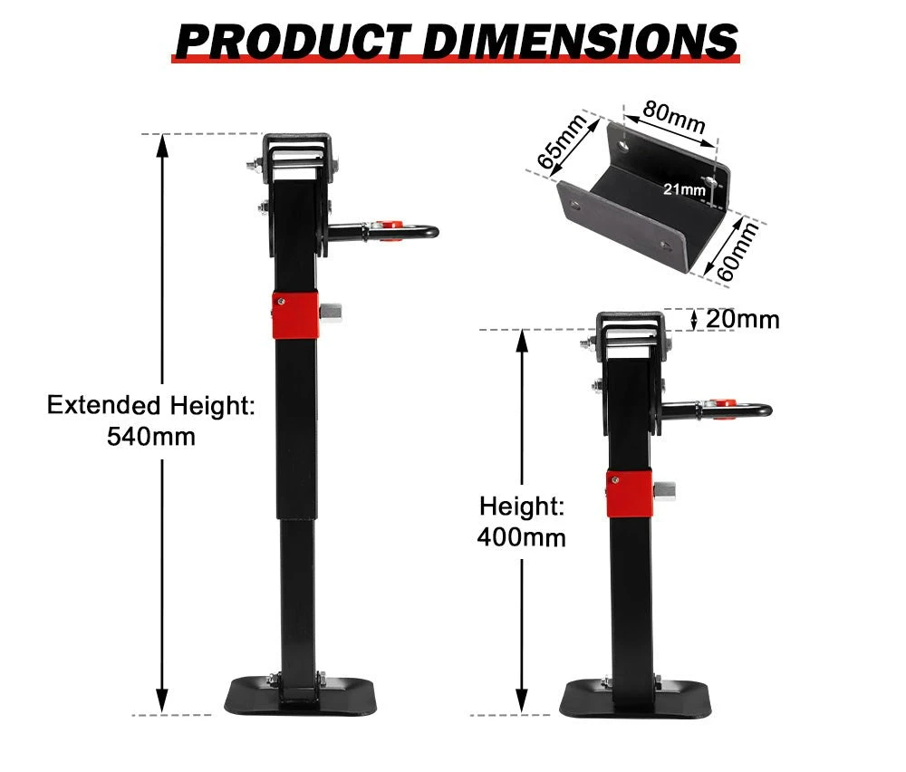 4x 400mm Corner Legs Drop Down W/Handle Steel Base 1200LBS 10 4x 400mm Corner Legs Drop Down W/Handle Steel Base 1200LBS - Image 10