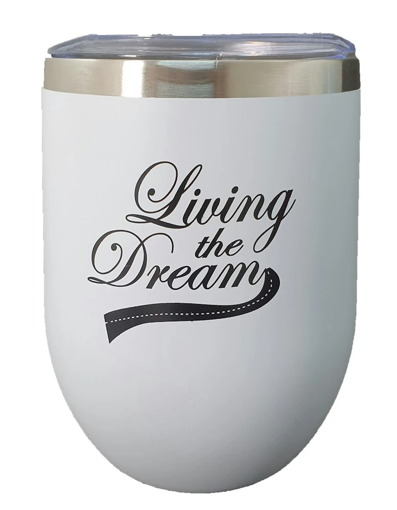 White Keep Cup - "LIVING THE DREAM" 1 White Keep Cup - "LIVING THE DREAM"