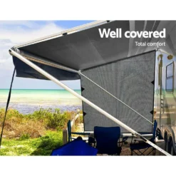 Grey Caravan Privacy Screen 1.95 X 2.2M End Wall Side Sun Shade Roll Out Awning -Outdoor Equipment Sales Shop JY8FqFbryAtf73Kl8M3MPs3c