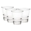 D-Still Unbreakable Stackable Rocks Glass 255ml - Set Of 4