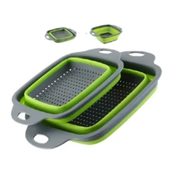 BR Square Draining Basket Collapsible Silicone Kitchen Storage Bag Fruit And Vegetable Basket Folding Filter -Outdoor Equipment Sales Shop KyY7teM0DV5 xjZPKmmP6D9GI