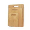 3 Pack Bamboo Wood Chopping Board Set Cheese Cutting & Serving Light Wood Tone