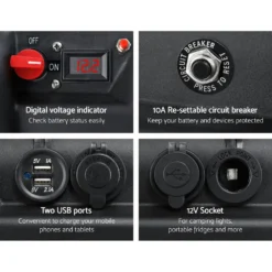 Giantz Battery Box 12V Camping Portable Deep Cycle AGM Universal Extra Large XL -Outdoor Equipment Sales Shop L4MGaMhXk8dkp JSMMbjbIQvg