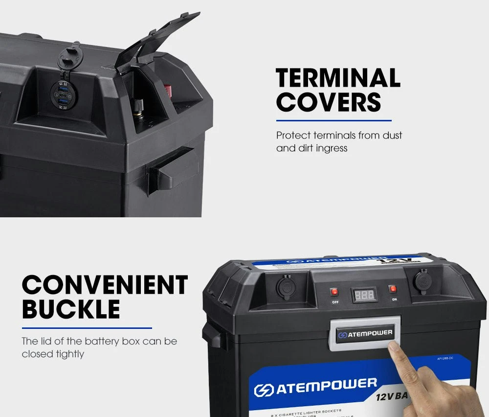 Atem Power Battery Box Dual Battery System Built-in VSR Isolator + 12V 100Ah Lithium Battery 9 Atem Power Battery Box Dual Battery System Built-in VSR Isolator + 12V 100Ah Lithium Battery - Image 9