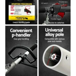 Giantz 65CC Petrol Pole Chainsaw Hedge Trimmer Long Reach Pruner Chain Saw -Outdoor Equipment Sales Shop Lc67C3zA2QFKbx32Wddlh3gw8