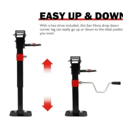 2x 400mm Corner Legs Drop Down W/Handle Steel Base 1200LBS -Outdoor Equipment Sales Shop MM5l9OB21v35rCyvzRwo3rzfI