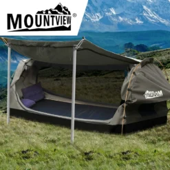 Mountview Double Swag Camping Swags Canvas Dome Tent Free Standing Grey 15 Mountview Double Swag Camping Swags Canvas Dome Tent Free Standing Grey -Outdoor Equipment Sales Shop MQNeWM8Tn6sv tZo1Lrb5ysfI