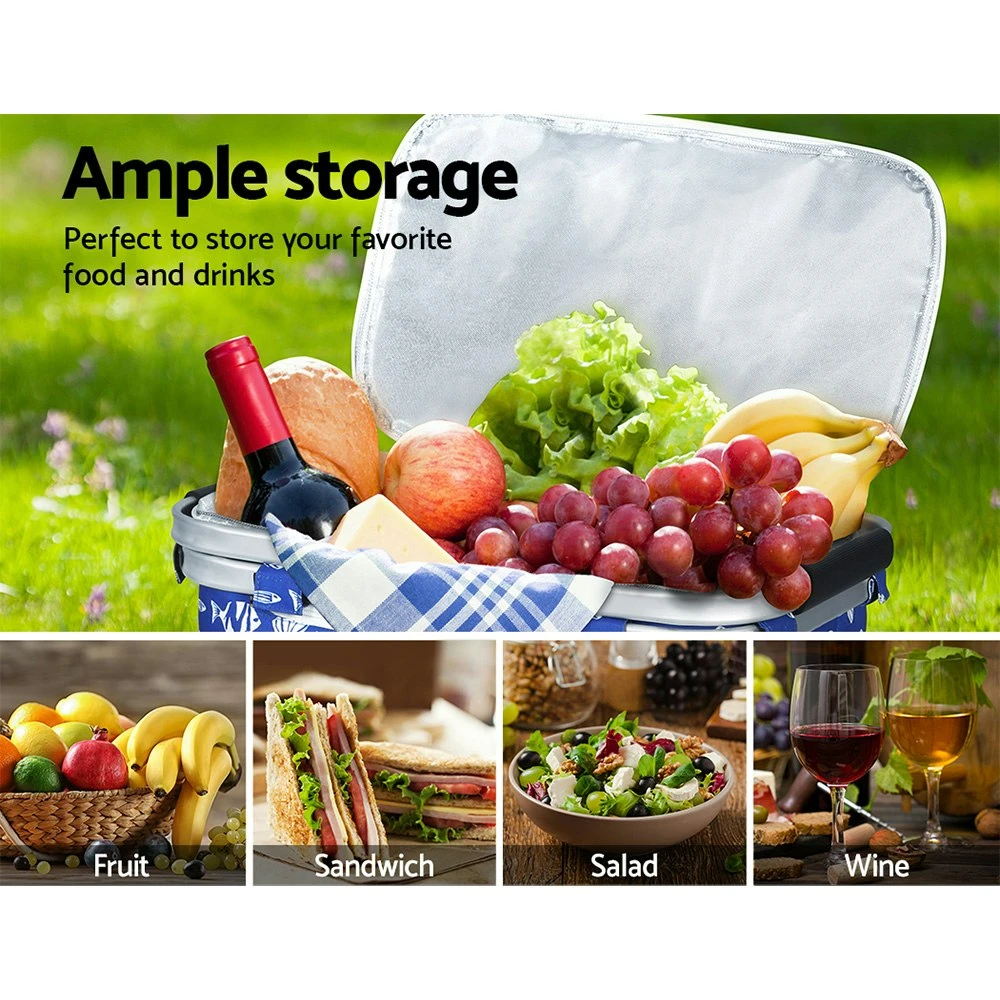 Alfresco Picnic Basket Folding Large Bag Cooler 7 Alfresco Picnic Basket Folding Large Bag Cooler - Image 7