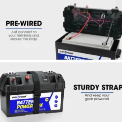 Atem Power 135Ah 12V AGM Deep Cycle Battery + 12V 20A DC To DC Battery Charger + Battery Box -Outdoor Equipment Sales Shop NtRoe D1SQqht4dlOQ0hqNNuQ