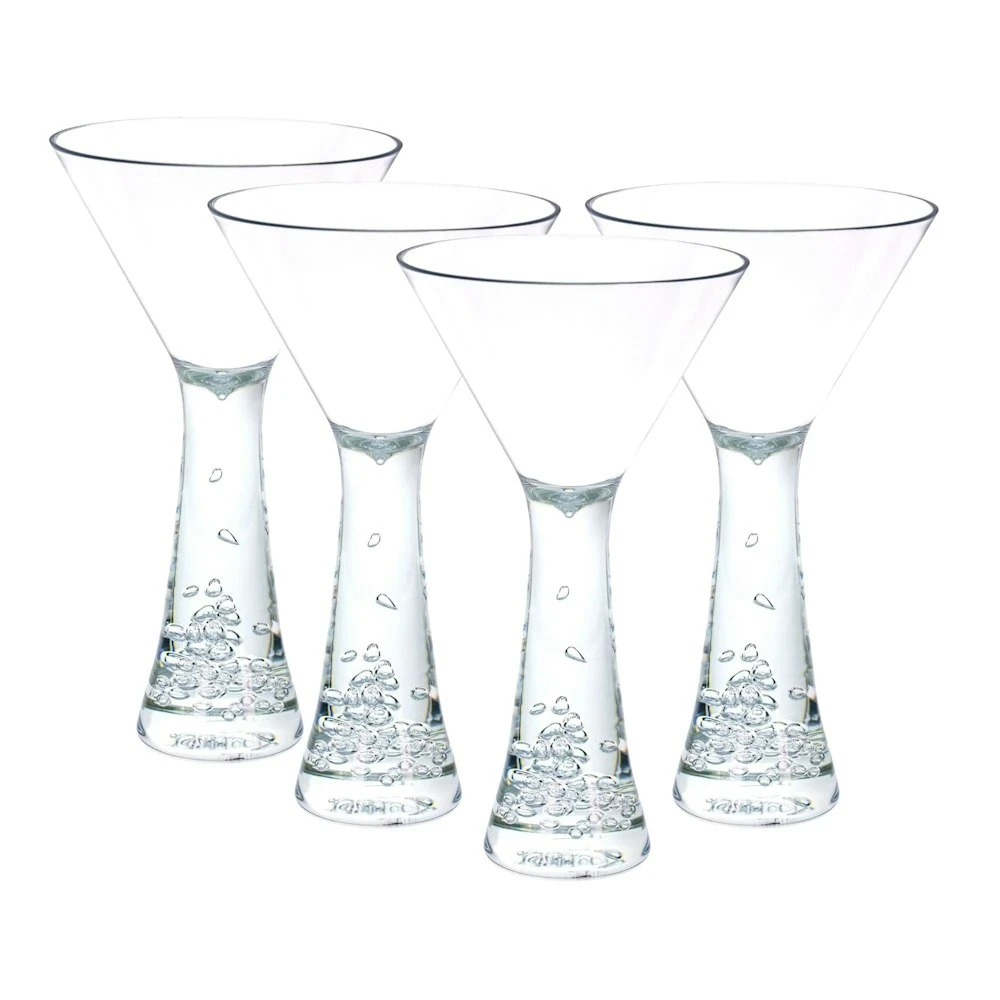 D-Still Unbreakable Martini Glass With Bubble Base 310ml - Set Of 4 1 D-Still Unbreakable Martini Glass With Bubble Base 310ml - Set Of 4