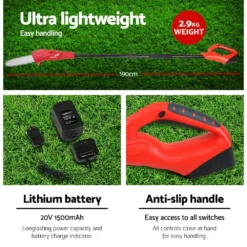 Giantz 20V Lithium Pole Chainsaw Hedge Trimmer Battery Electric Cordless Saw -Outdoor Equipment Sales Shop OfwQRpH1d26wva XmlB 3AQsg